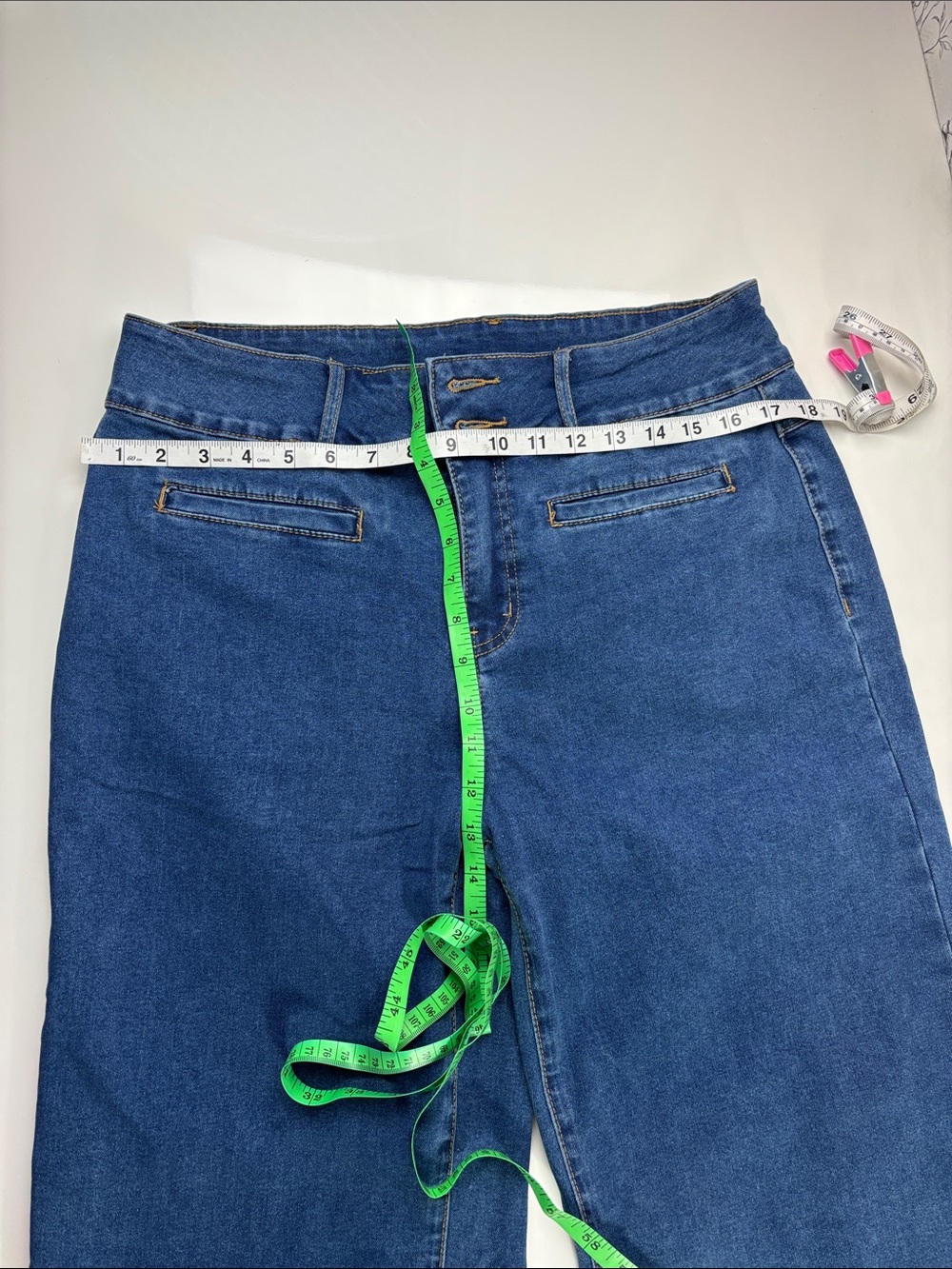 Sidefeel High Waisted Wide Leg jeans in Sky Blue - Picture 7 of 10